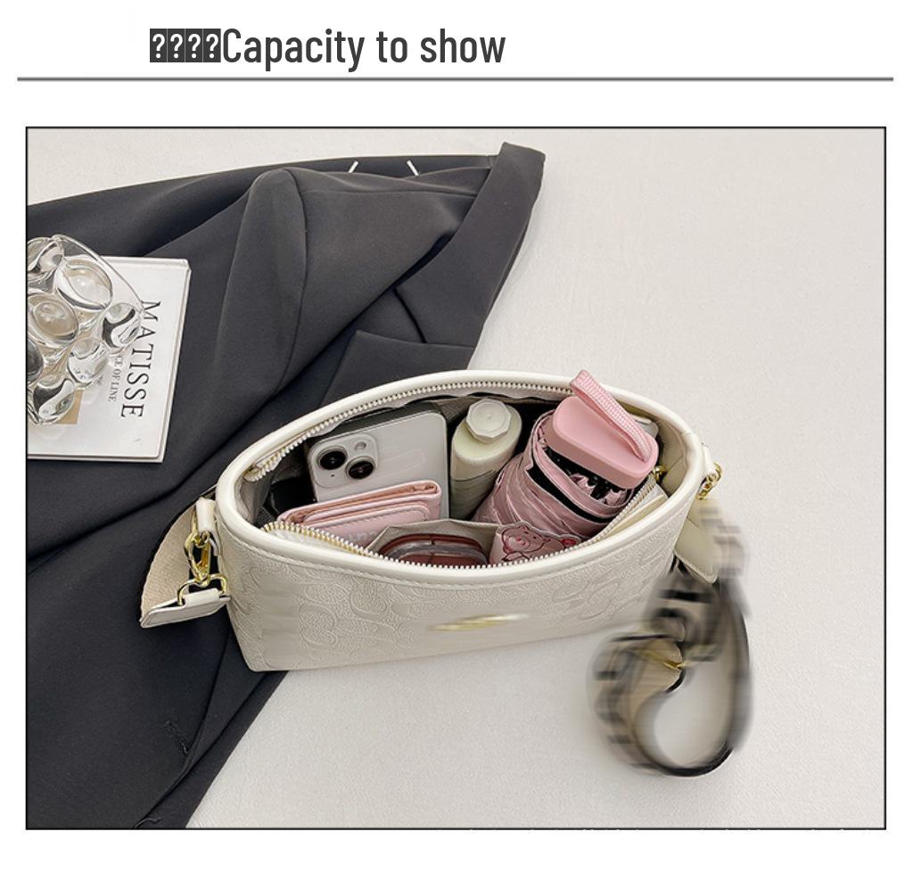 Versatile Women's Handbag: High-End Print with Wide Strap for Shoulder or Crossbody Wear