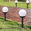 10cm White Solar Garden Ball Light - Waterproof Outdoor Landscape Decoration