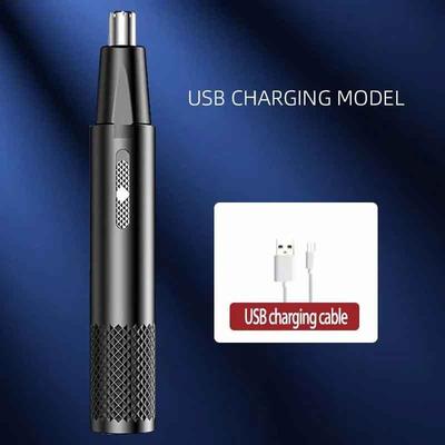 Electric Nose/Ear Hair Trimmer - USB Rechargeable Metal Body, Unisex Precision Grooming Device