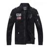 Men's Military Large Size Stand Collar Jacket Velvet Thickened Pure Cotton Washed Casual Jacket