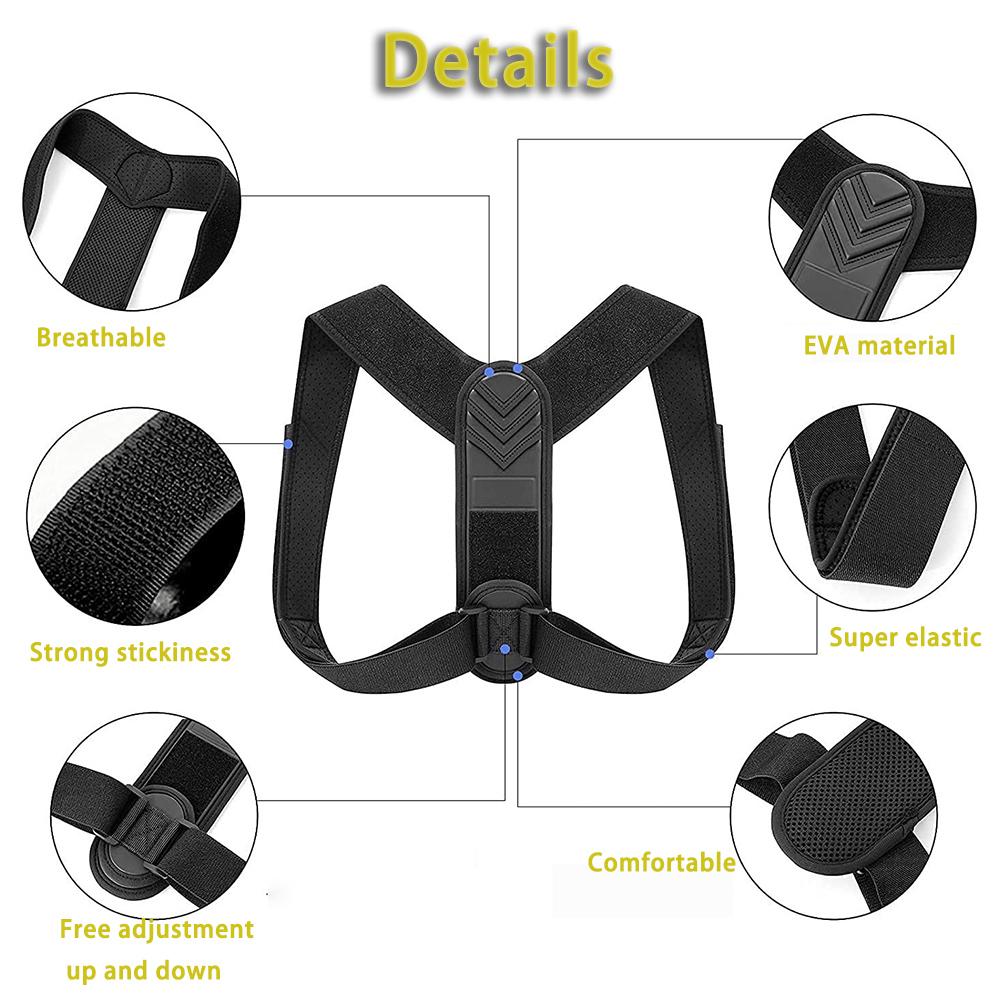 Posture Corrector For Men &Women - Adjustable Back Brace And Clavicle Support Relief Fatigue From Neck, Back, And Shoulder
