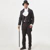 Completo Gotico Sartoriale Set Costume Cosplay di Halloween Vampiro Vintage Finto Due Pezzi Feste a Tema