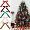 12pcs Red/Green Christmas Wreath Bows 5 Colors Xmas Velvet Bows Portable Christmas Tree Bows Pendant Home Decor 18x13x2.5cm