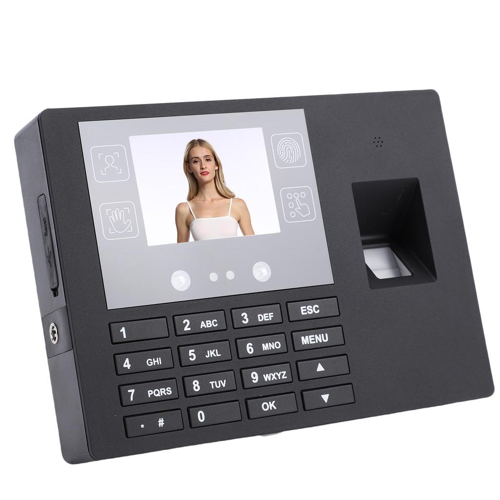 4 In 1 Employee Biometric Time Clock Face Fingerprint Palm Print PIN Clock In Out Machine for Small Business Time