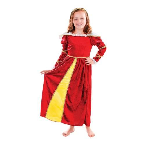 Bristol Novelty Tudor-Kleid und Kopfschmuck-Kostüm für Mädchen