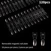 120pcs Magnetic Nail Absorbing Nail Plate Color Test Display Board for Nail Art Practice Swatch Organizer for Salon and DIY Manicure
