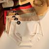 7A Bacteriostatic Seamless Panties for Women Mid Waist Maillard Color Briefs Soft and Comfortable Underwear M-XL