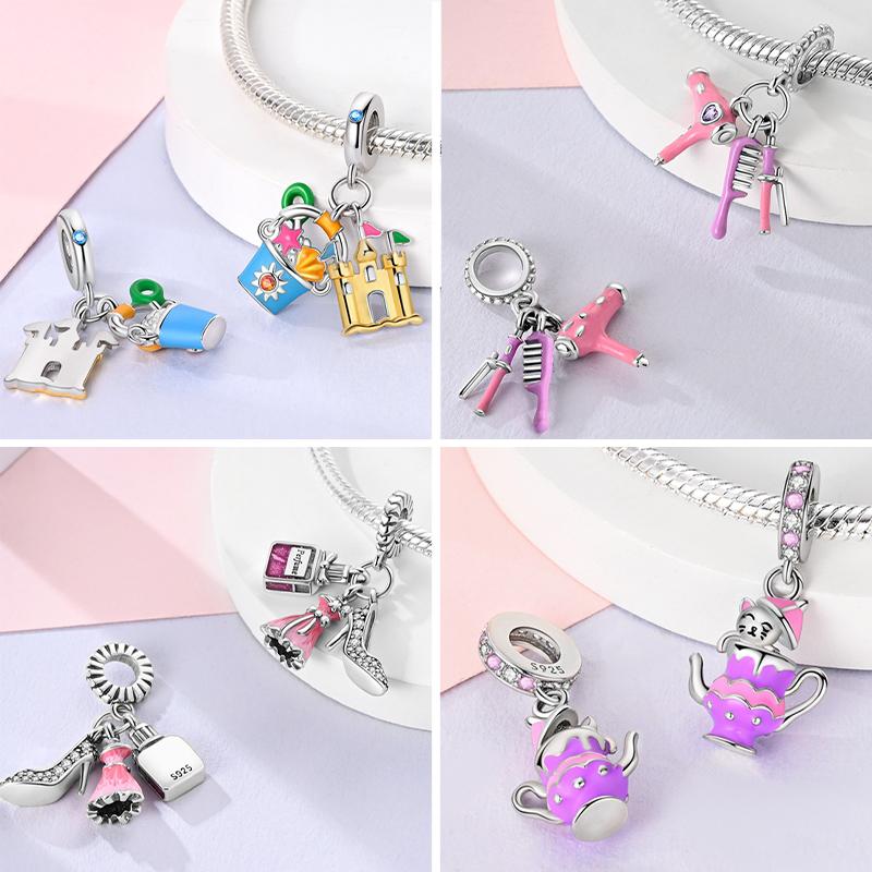 New Original Copper Charms Beads Pendants For Original Bracelet Necklaces Charm Women Diy Jewelry Gifts