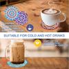 6 Pieces Crystal Car Coaster Rhinestone Coffee Milk Tea Cup Bottle Placemat Interior Automotive Portable Pad Round Mat