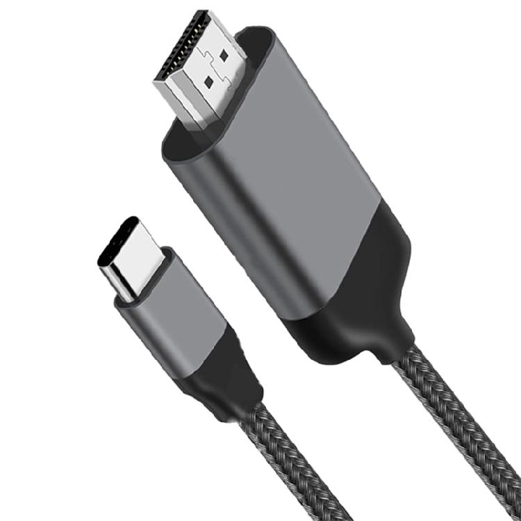 

USB C to HDTV Adapter 4K 60Hz/30Hz Type C to HDTV Converters for Monitors USB C to HDTV Connectors Nylon Braided Cable 1