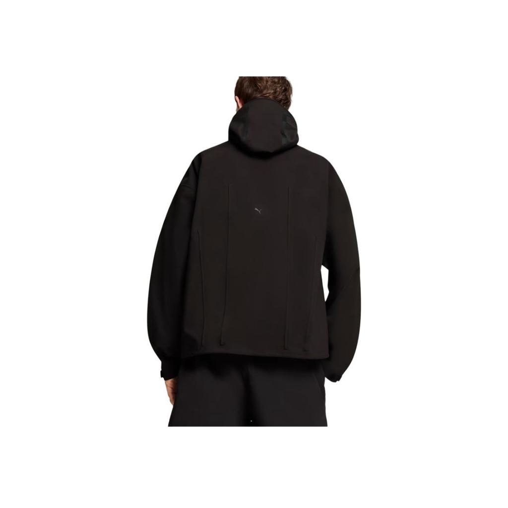 Puma X Heliot Emil Collaboration Solid Color Outdoor Casual Zip-Up Hooded Jacket Men Jackets Black 626677-01