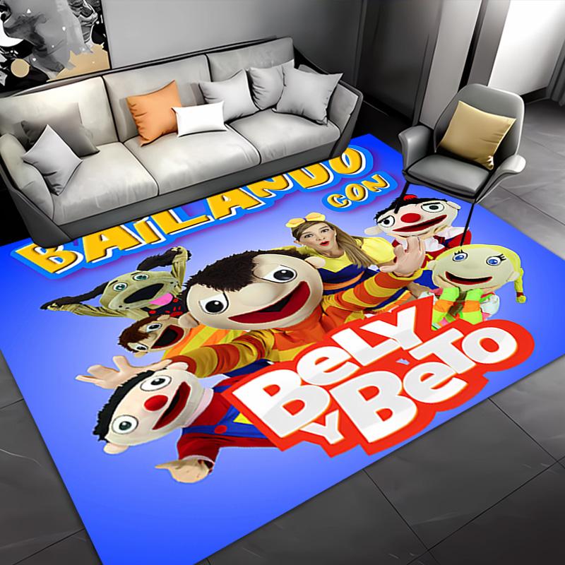 Cartoon B-Bely B-Beto -Themed Entrance Mat,Non-Slip Mat Area Rug,Room Decor,Outdoor Decor,Kitchen Rug,Doormat - Machine Washable,Easy to Clean