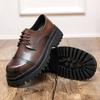 Leather Shoes Retro Derby Shoes High Sense Niche Design Heightened British College Style Small Leather Shoes R