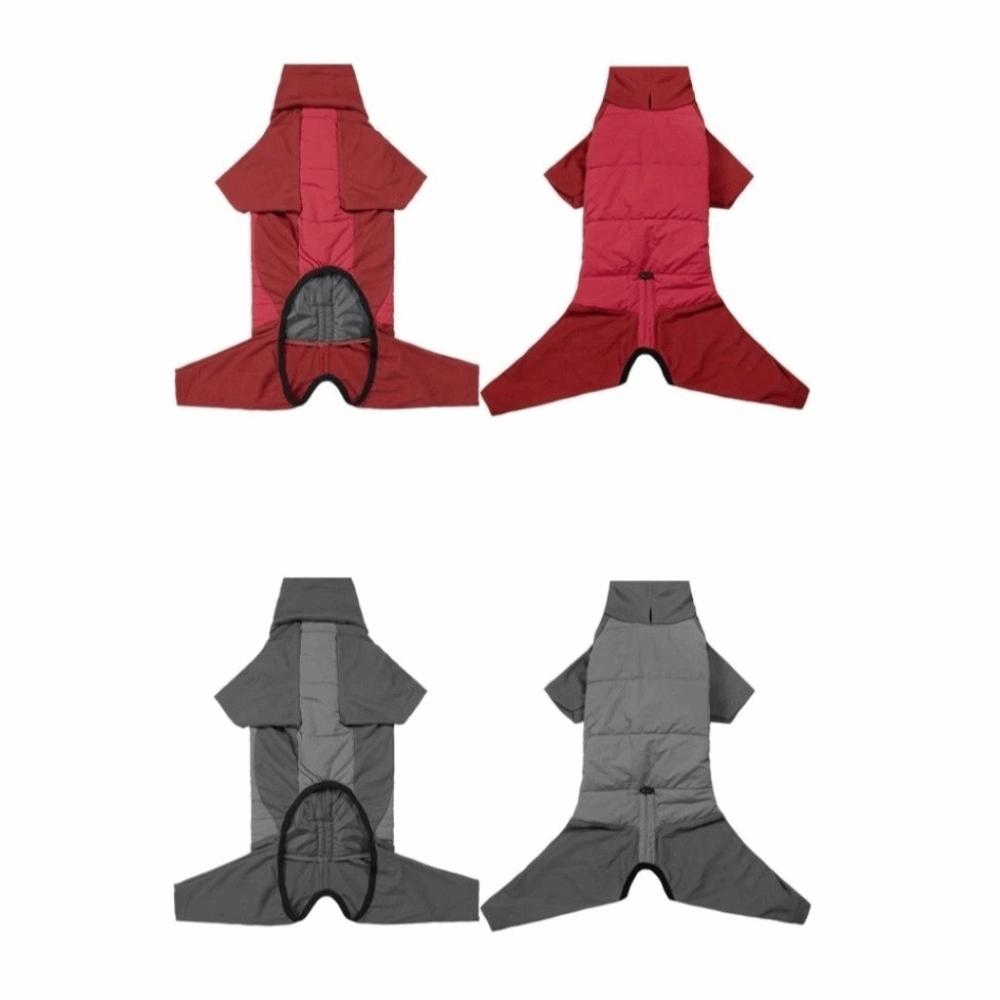 Waterproof Winter Pet Jumpsuit High Collar Dog Soothing Clothes Puppy Cotton Coat  Rain Snow Day