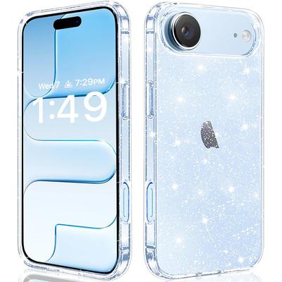Przezroczyste Brokatowe Miękkie Etui TPU Dla iPhone Air 17 Pro Max 16E 16 E 15 Plus 14 13 Mini 12 11 X XS XR SE 2022 2020 8 7 6 Kobiety Dziewczyny Pokrowiec na Telefon Akcesoria