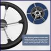 5 Spoke 11/13/15 Inch Stainless Steel Destroyer Steering Wheel Non-Slip Black Foam Surface Boat Accessories