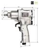 VESSEL Air Impact Single Wrench, Hammer, GT-P6-2