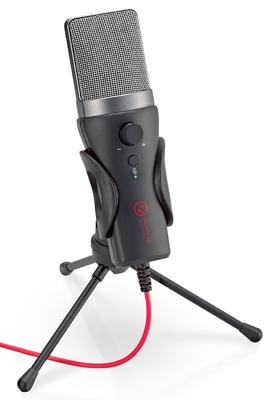 Elecom Condenser Microphone USB Connection Unidirectional Black [Mute Function/Gain Control/Mini Tripod] HS-MC13UBK