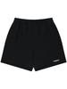 Chaebteoegseu Basic Washed Cotton Snug Sweat Shorts (Black)