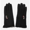 Black Dog Embroidery Wool Women S gloveS Dcgv9f203bk