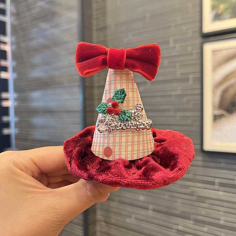 

Santa Claus 3D Christmas Tree Hair Clip: Cute Holiday Headband for Girls