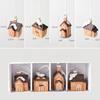 Christmas Pendant Mini Resin Elk Dog Cat Snow House Christmas Tree Decorations Elderly Snowhouse Ornaments Christmas Pendant