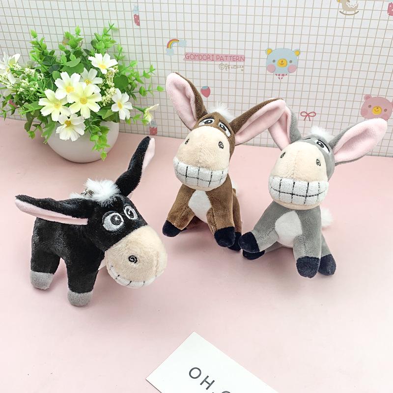 Creative Donkey Plush Keychain Pendant - Decorative Ornament Toy for Bags and Phones