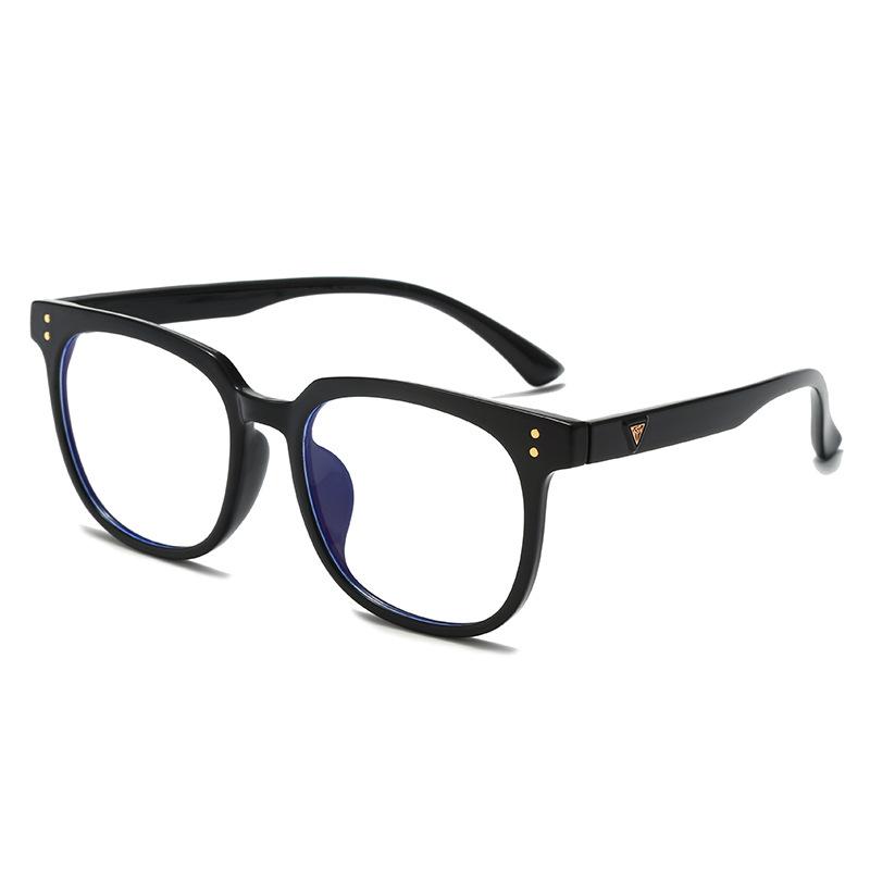 New Gradient Black Glasses Frame Large Square Frame Fashion All-Match Plain Glasses Men's Ultra-Light Tr Fashion Anti-Blue Light Glasses