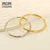 Golden Oval Titanium Steel Non-Fading Versatile Bangle - European and American Style Bracelet