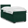 Maison Exclusive - Rete a doghe per letto con materasso Verde scuro 90x190 cm