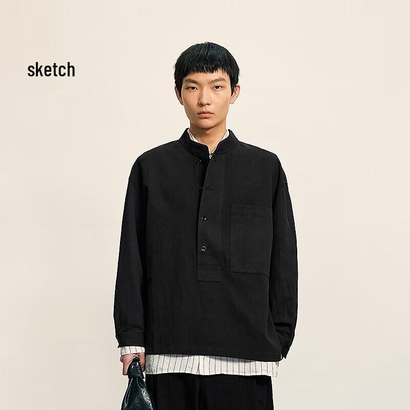 CROQUIS Men's 2025 Autumn Oversize Long-Sleeve Shirt