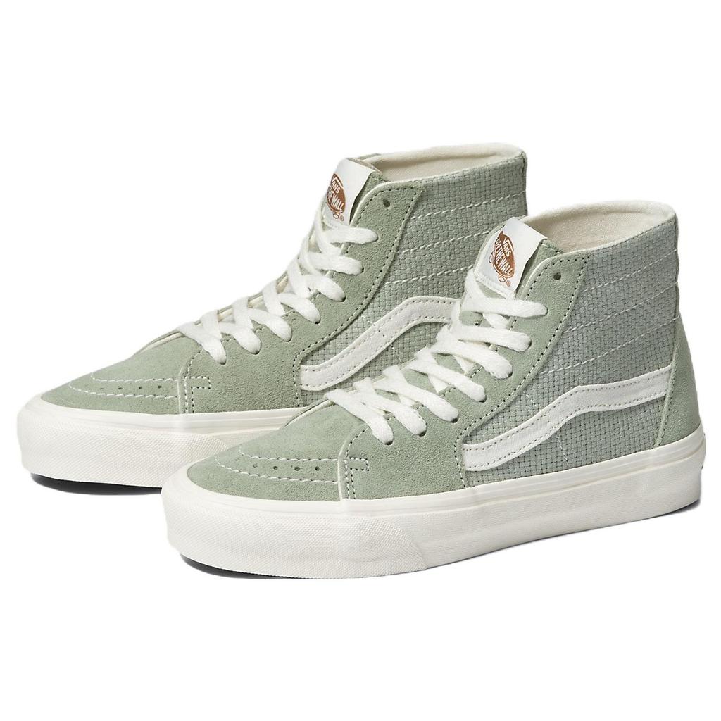Vans Sk8-Hi Fabric Leather High-Top Skate Shoes Unisex Sneakers Light-Green VN0A7Q62V0N