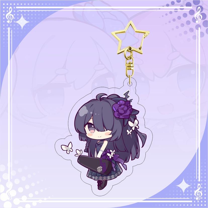 New Anime Figure Honkai: Star Rail Acrylic key chain pendant game double-sided star chain fans' gift Pendant Keyrings 6CM