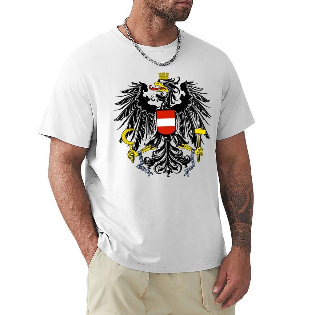 Coat of Arms of Austria TShirt funny gifts oversized graphic tee summer top oversized t shirts for men