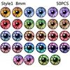 25Pairs 6/8/10mm Doll Glass Eye Round Dragon Cat Eyes In Pairs Flatback Cabochons Decoration Keychain DIY Accessories