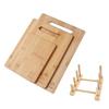 Set Purchase TAKEMI Bamboo Antibacterial Quick-Drying Lightweight Cutting Board + Storage Stand Included 4-Piece TM-CB4P