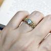 S925 Sterling Silver Gold-Plated Diamond Ring - Niche Retro High-End Cold Style Jewelry
