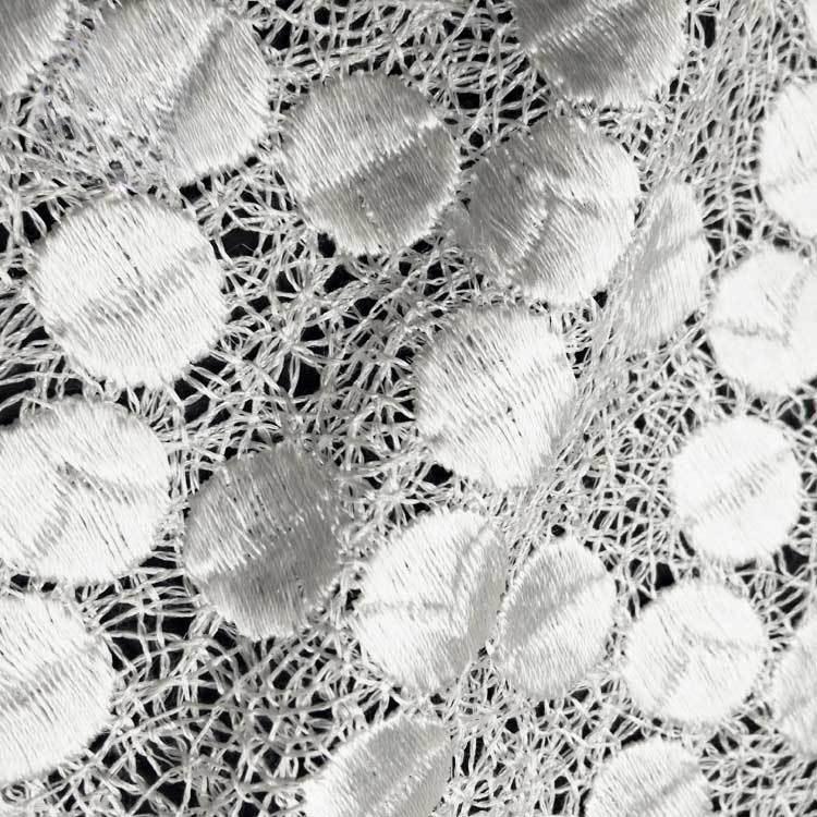 Wateroplosbaar kant, volledige accessoires, polyester zijde borduurstof, driedimensionale holle borduurstof