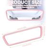 Rückspiegelabdeckung Zubehör, Auto Schutzrahmen Silikon Automobil Spiegelrahmen Kompatibel mit Modol 3 Y, Rosa Auto Zubehör (Rosa)