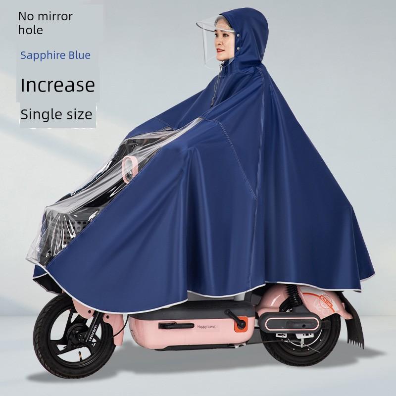 Raincoat for Electric Bikes and Motorcycles, Single or Double Person, Men's and Women's Models, Enlarged Size, Long Full-Body Rain Poncho for