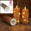 Flameless LED Electronic Candle Set with Embedded Star String and Timer Remote Control Flickering LED Pillar Tealight Home Decor