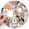 50 Cartoon Animal Milk Tea Stickers for Journals, Scooters, Cars, Suitcases, and Refrigerators
