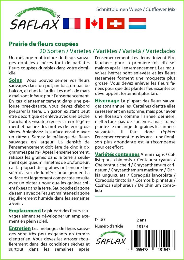 SAFLAX Cutflower Mix - 1000 Seeds - 20 Wildflower Mix