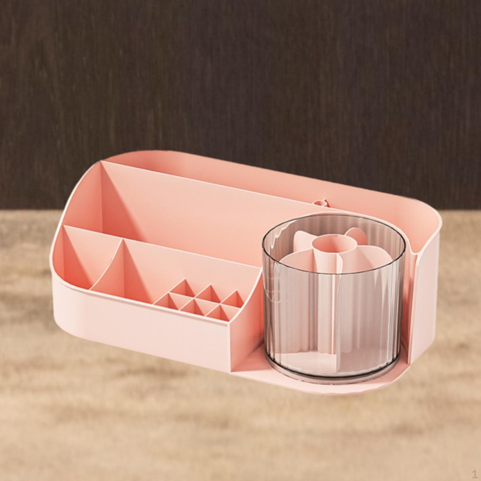 

Органайзер для косметики на стол, контейнер для хранения косметики, органайзер для средств по уходу за кожей на столешнице Pink Single