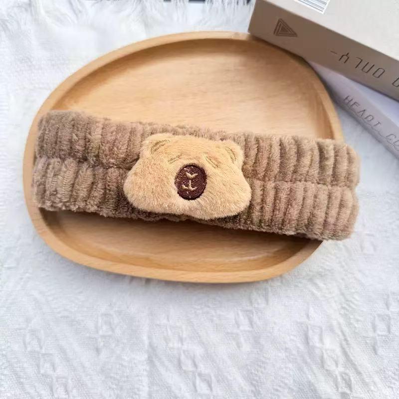 Strawberry Bear Plush Headband: Non-Slip Cute Cartoon Hair Accessory for Girls