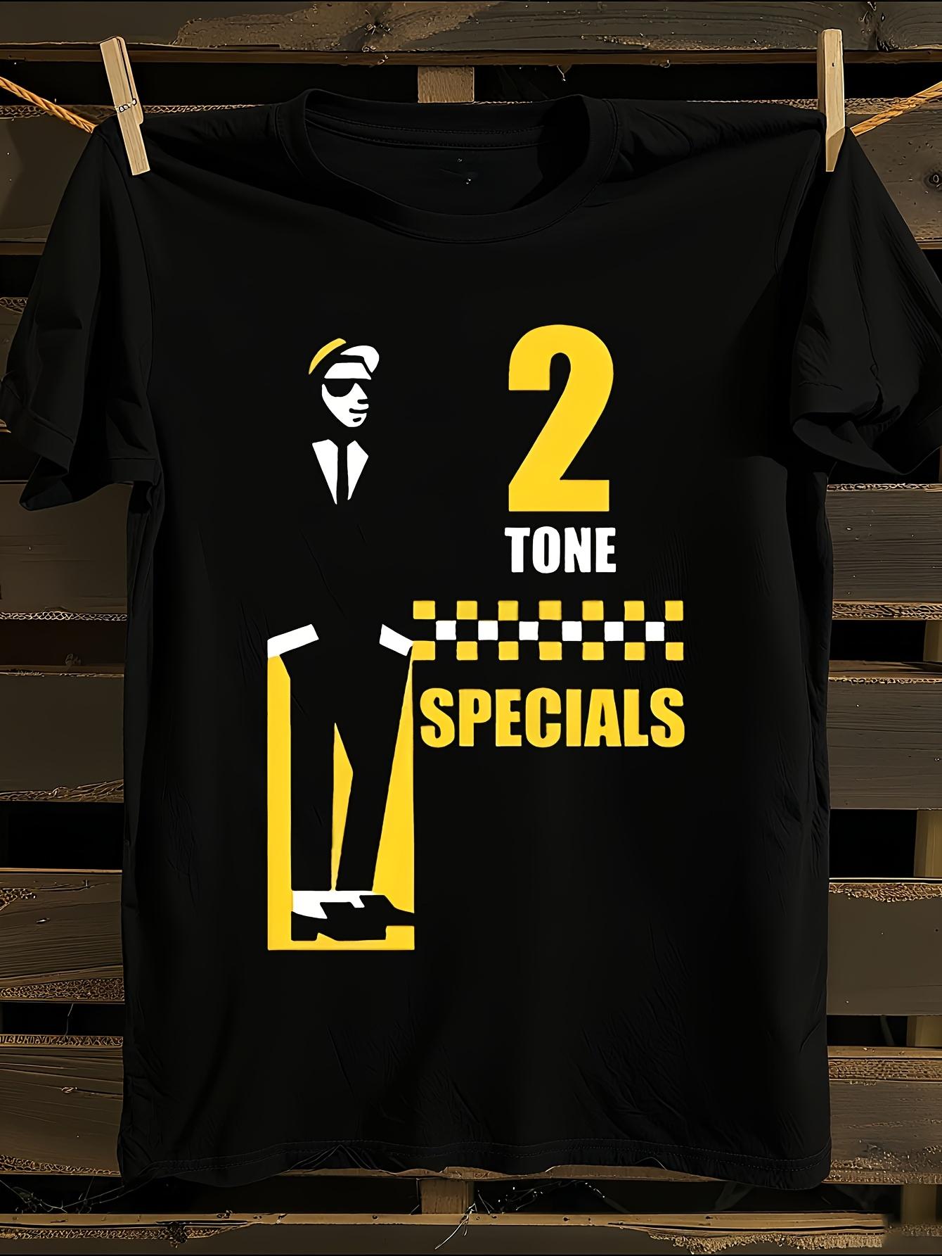 The Specials 2-Tone Ska Dub Yellow Checkered Graphic T-shirt S