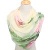 Fashion Women Ultra Thin Long Chiffon Flower Print Silk Scarves Spring Polyester Lotus Pattern Soft Sunscreen Shawl Scarf N49