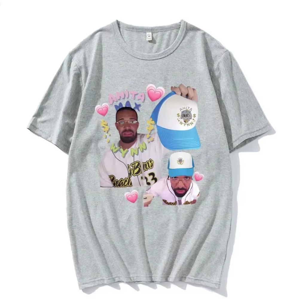 Rapper Drake And Anita Max Wynn Love Funny Meme Graphics T Shirt Unisex Unisex Casual Kawaii Tshirt Unisex Clothing Harajuku