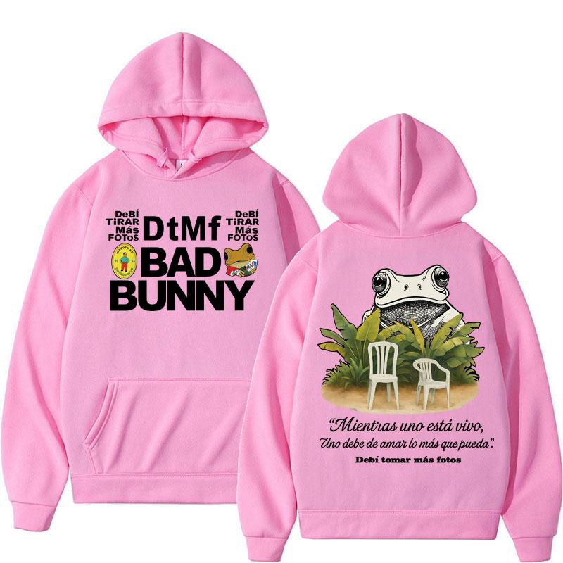 Famous Bad Bunny Debi Tirar Mas Fotos DTMF Hoodie Men Women Fashion Hip Hop Sweatshirt Oversized Fleece Long Sleeve Male