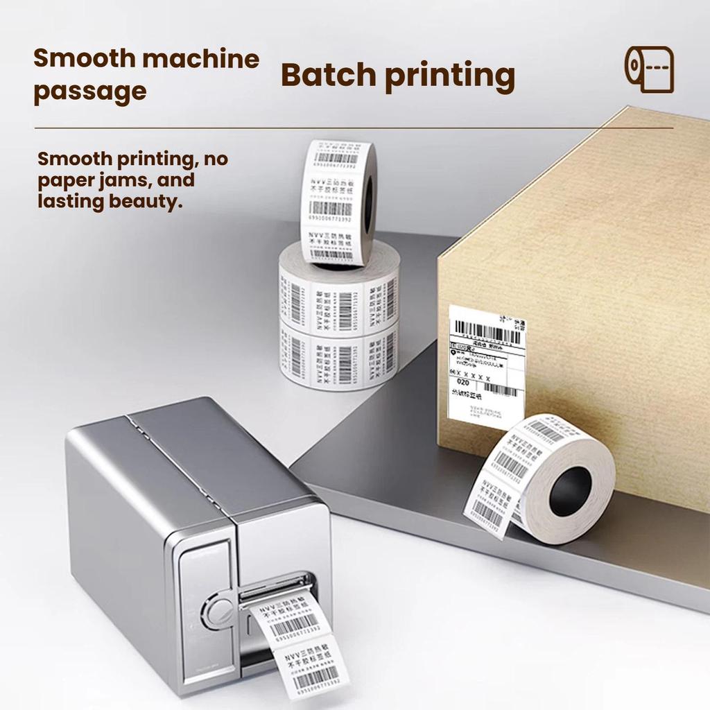 NVV 50mm*70mm*500 Sheets Triple-Protection Thermal Label Printing Paper Electronic Shipping Label Self-Adhesive Cargo Material Barcode Paper